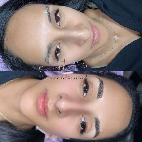 Permanent makeup brow transformation by EyelashYou in North Alabama