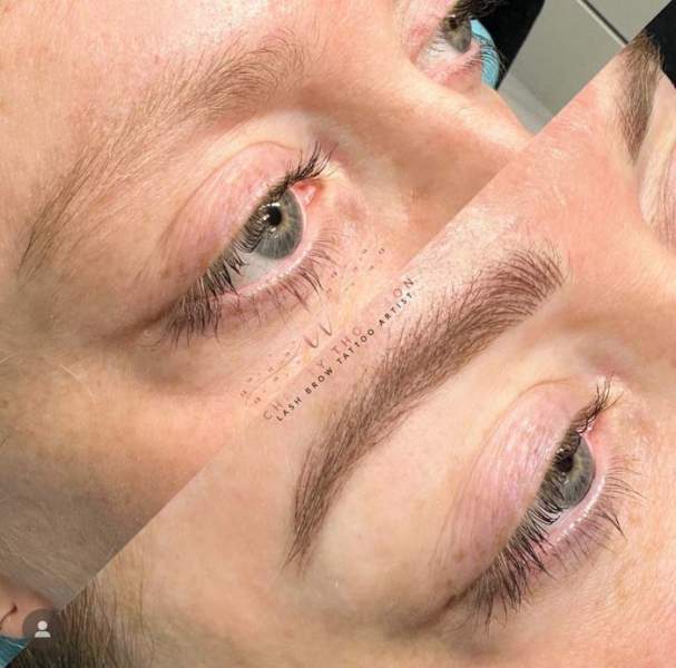 Natural nano brow results by EyelashYou in Madison Alabama